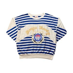 Vintage Young Stuff “Always Ready” Navy Ship Anchor Soft Long Sleeve Sz Large